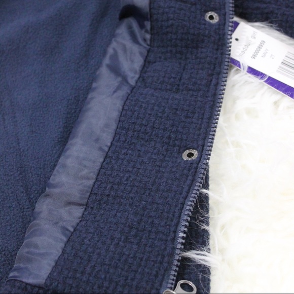 NWT Madden Girl Faux Wool Textured Zipper Coat - Picture 2 of 4